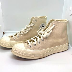 Beige Converse High Tops size 9